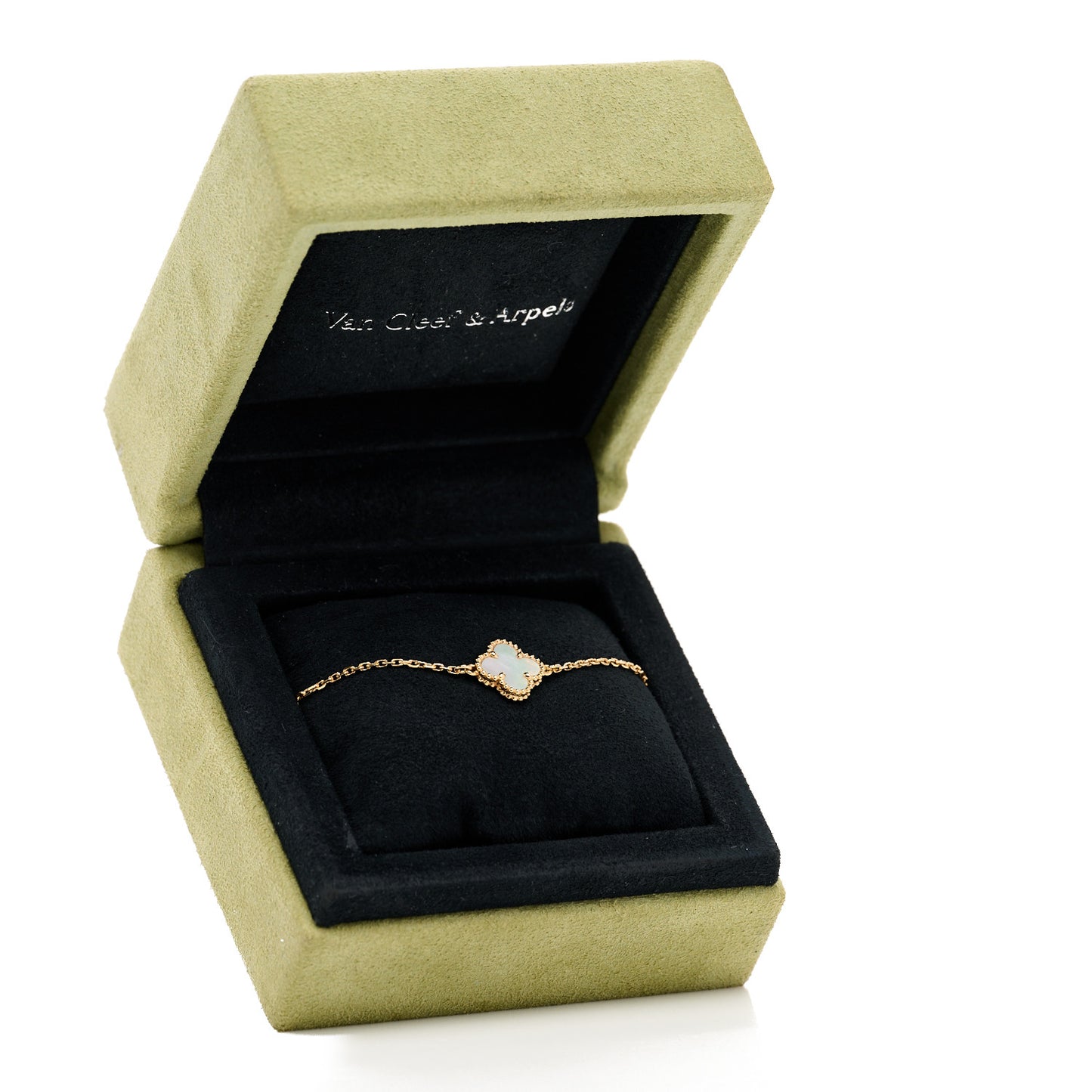18K Yellow Gold Mother of Pearl Sweet Alhambra Bracelet