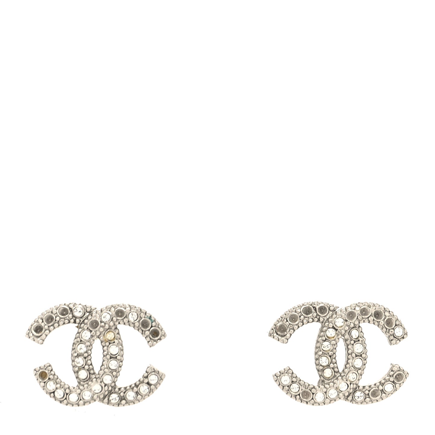 Crystal Timeless CC Earrings Silver