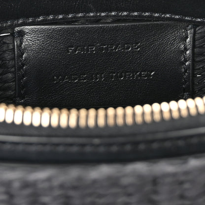 Chloe X MIFUKO Raffia Calfskin Mini Chain Basket Black 6 of 9