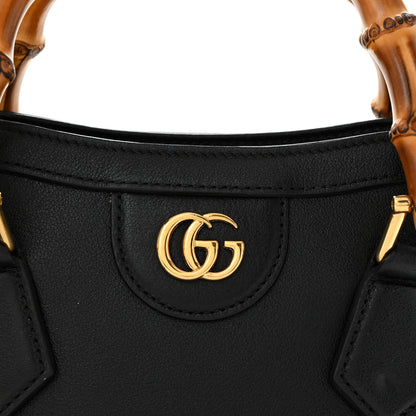 Gucci Wonka Grain Calfskin Mini Diana Tote Bag Black Yellow Fluo 8 of 14
