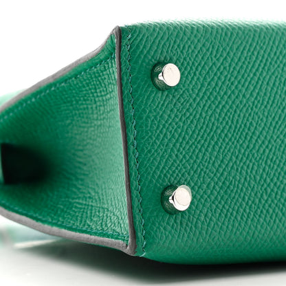 Hermes Epsom Mini Kelly Sellier 20 Vert Vertigo 9 of 10
