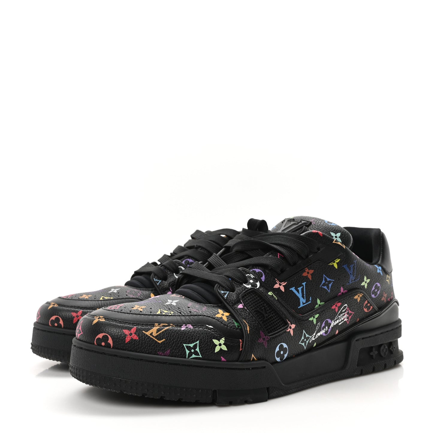 LV X TM Calfskin Monogram Multicolor LV Trainer Sneakers 8 Black