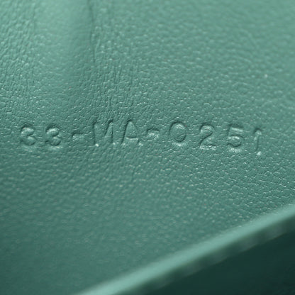 Christian Dior Grained Calfskin Supple Cannage Caro Compact Wallet Vert Tundra 8 of 8