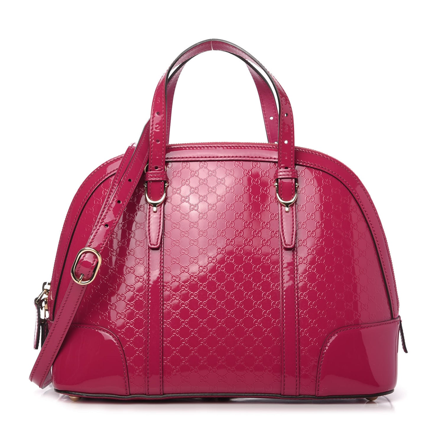 Patent Microguccissima Small Nice Top Handle Dome Bag Bright Bouganville