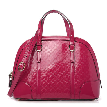 Gucci Patent Microguccissima Small Nice Top Handle Dome Bag Bright Bouganville 1 of 10