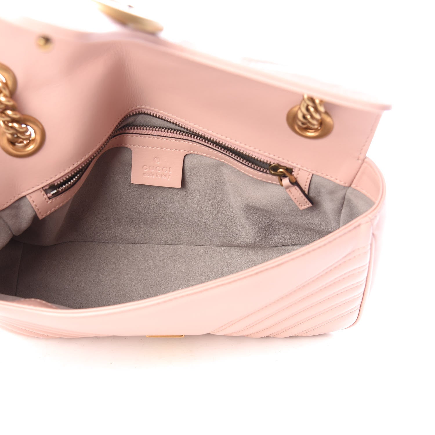 Gucci Calfskin Matelasse Small GG Marmont Shoulder Bag Perfect Pink 5 of 9