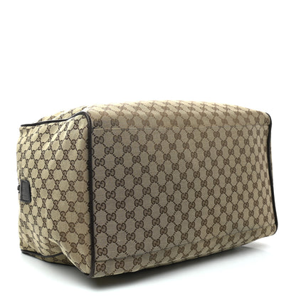 Gucci GG Monogram Web Medium Collapsible Carry On Duffle Beige Brown 3 of 6