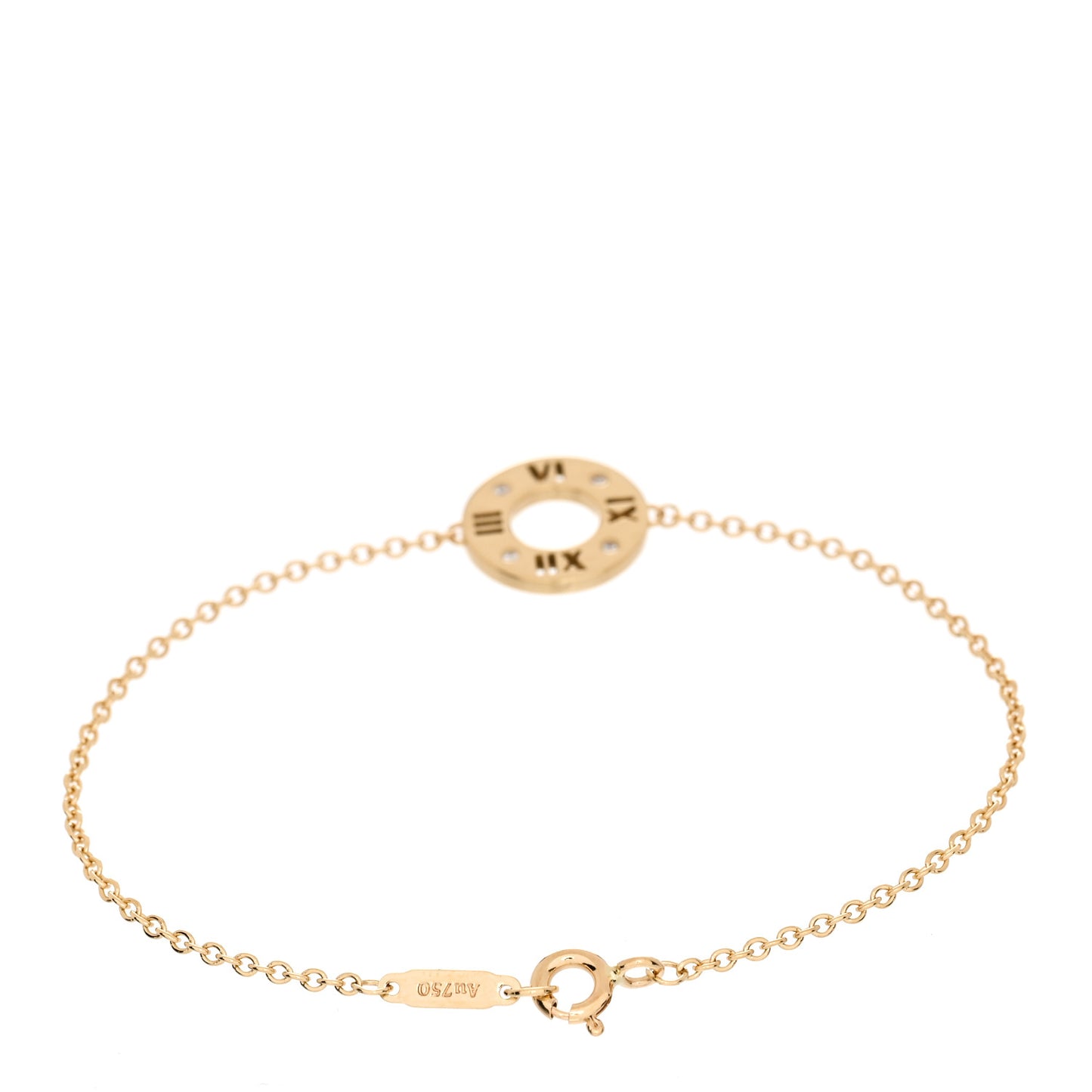 18K Yellow Gold Diamond Atlas Pierced Bracelet
