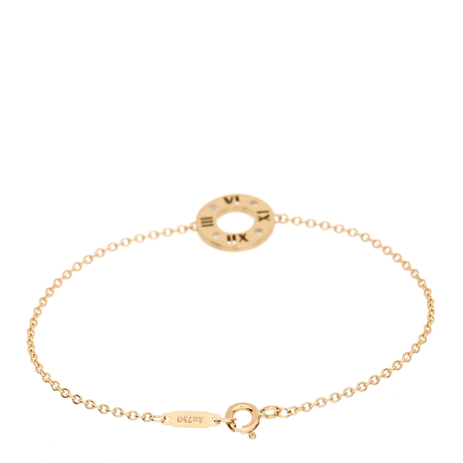 Tiffany 18K Yellow Gold Diamond Atlas Pierced Bracelet 2 of 4