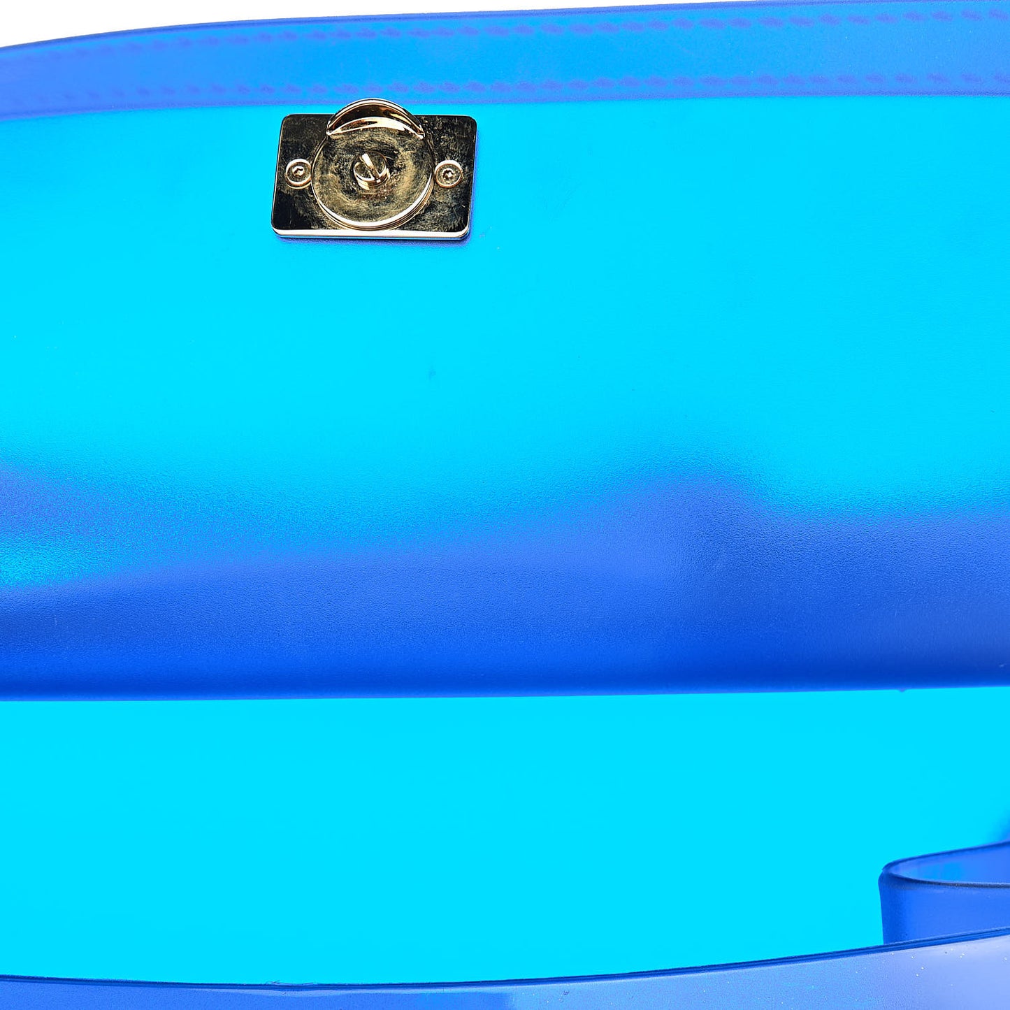 Rubber Semi Transparent Miss Sicily Satchel Blue
