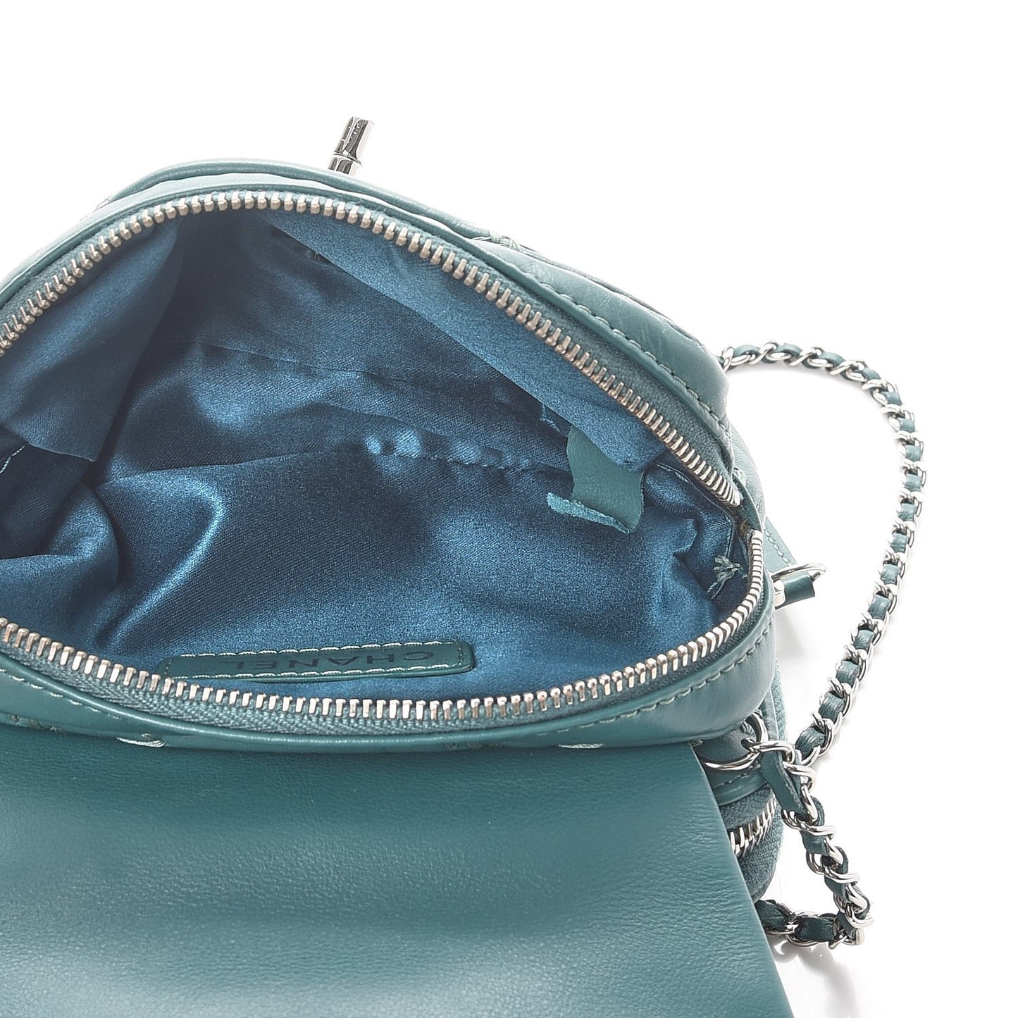 Calfskin Ultimate Stitch Mini Flap WOC Bag Turquoise
