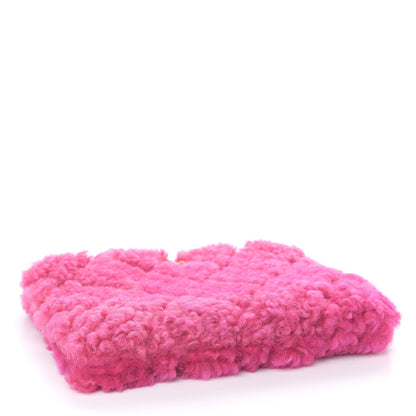 Chanel Shearling Sheepskin Large 19 Cosmetic Case Pink 4 of 10