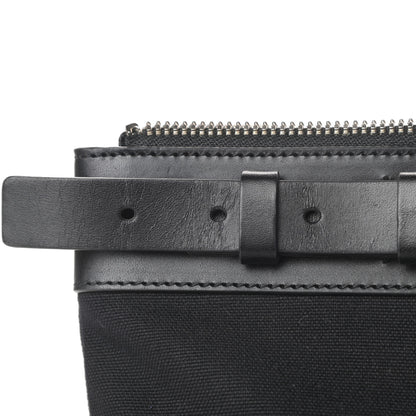 Saint Laurent Canvas Calfskin Belted Flat Messenger Bag Black 11 of 11