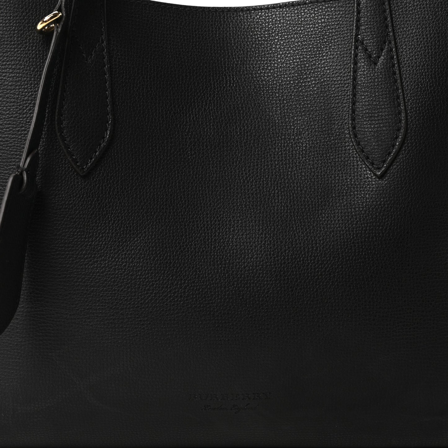 Grainy Calfskin Haymarket Check Small Reversible Tote Black