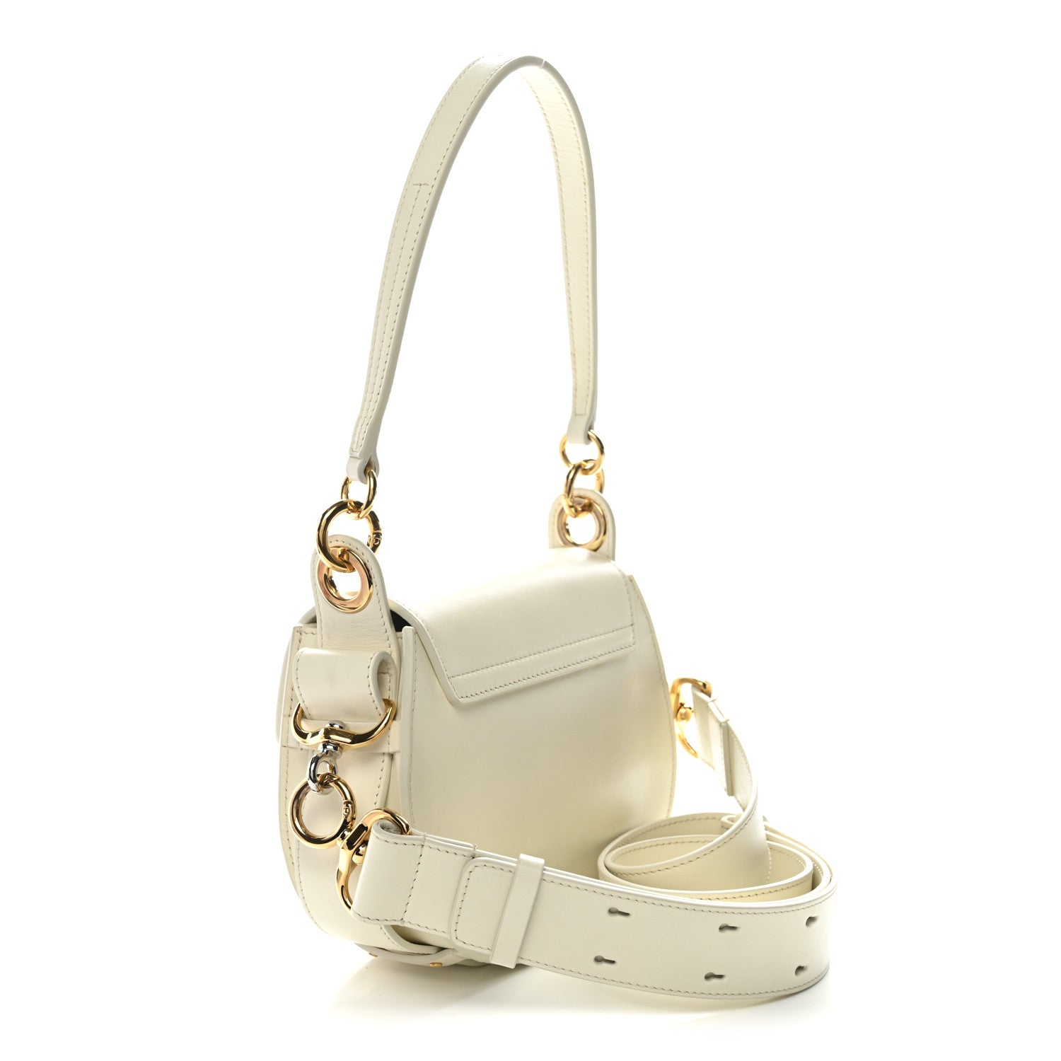Chloe Calfskin Small Tess Bag Natural White 3 of 9
