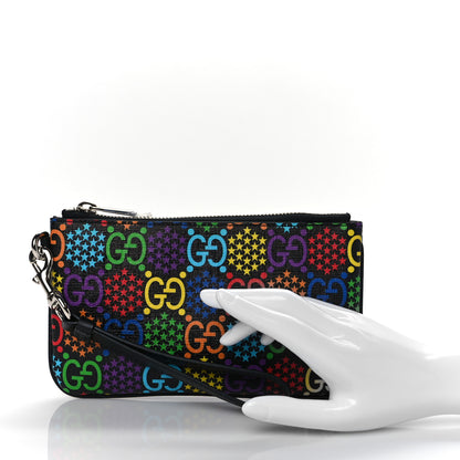 Gucci GG Supreme Monogram Psychedelic iPhone Pouch Black 2 of 10