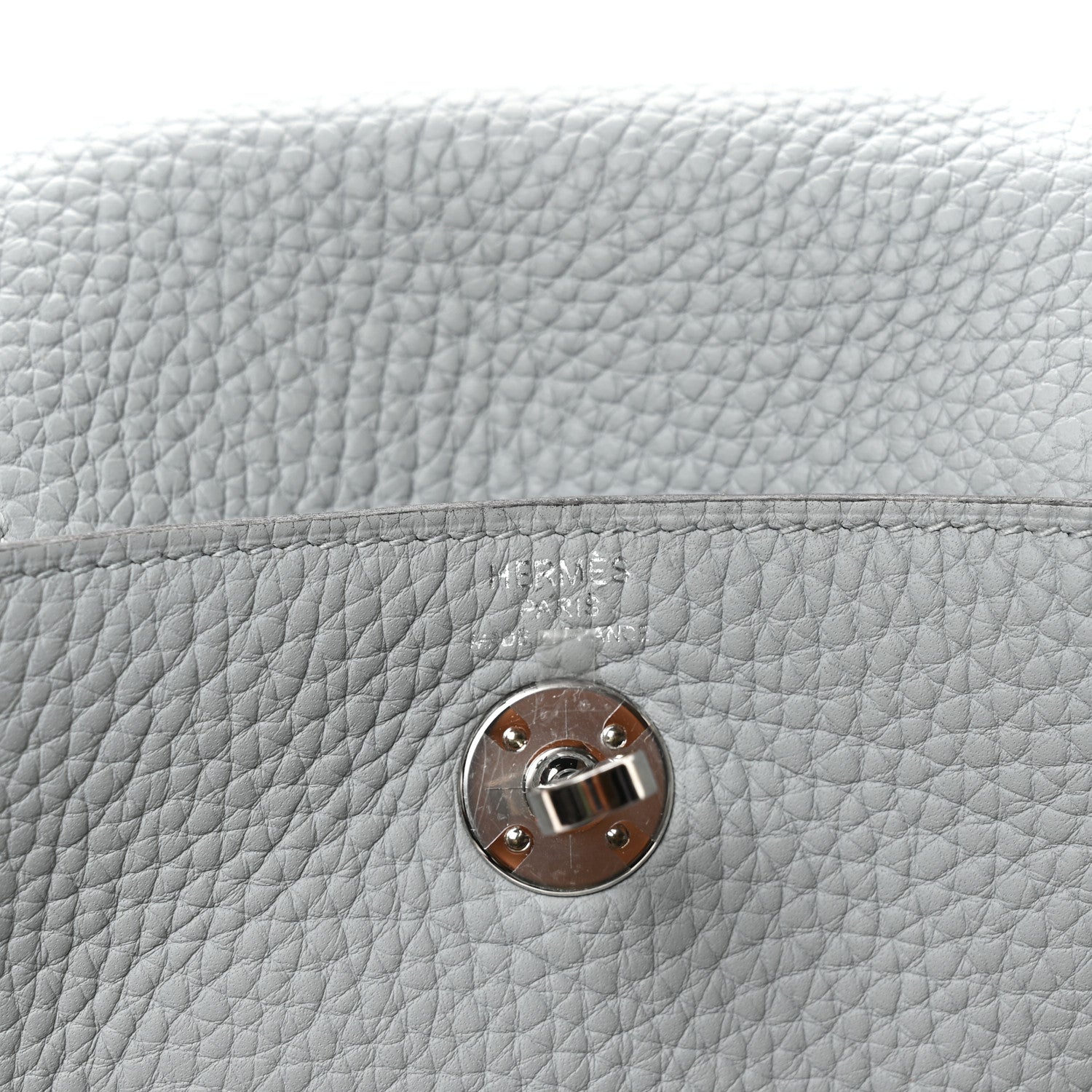 Hermes Taurillon Clemence Mini Lindy 20 Bleu Glacier 6 of 11