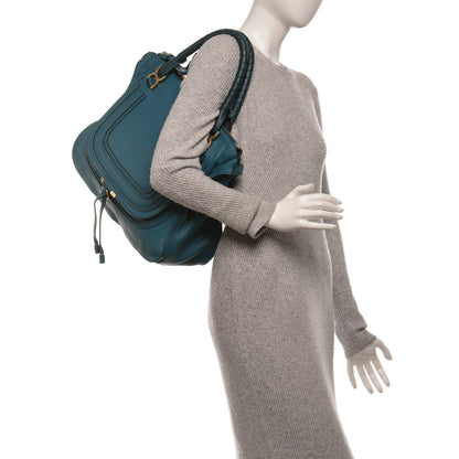 Chloe Calfskin Large Marcie Satchel Laguna Blue 2 of 6