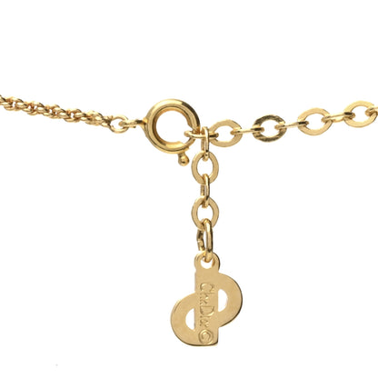 Christian Dior Metal CD Logo Necklace Gold 4 of 4