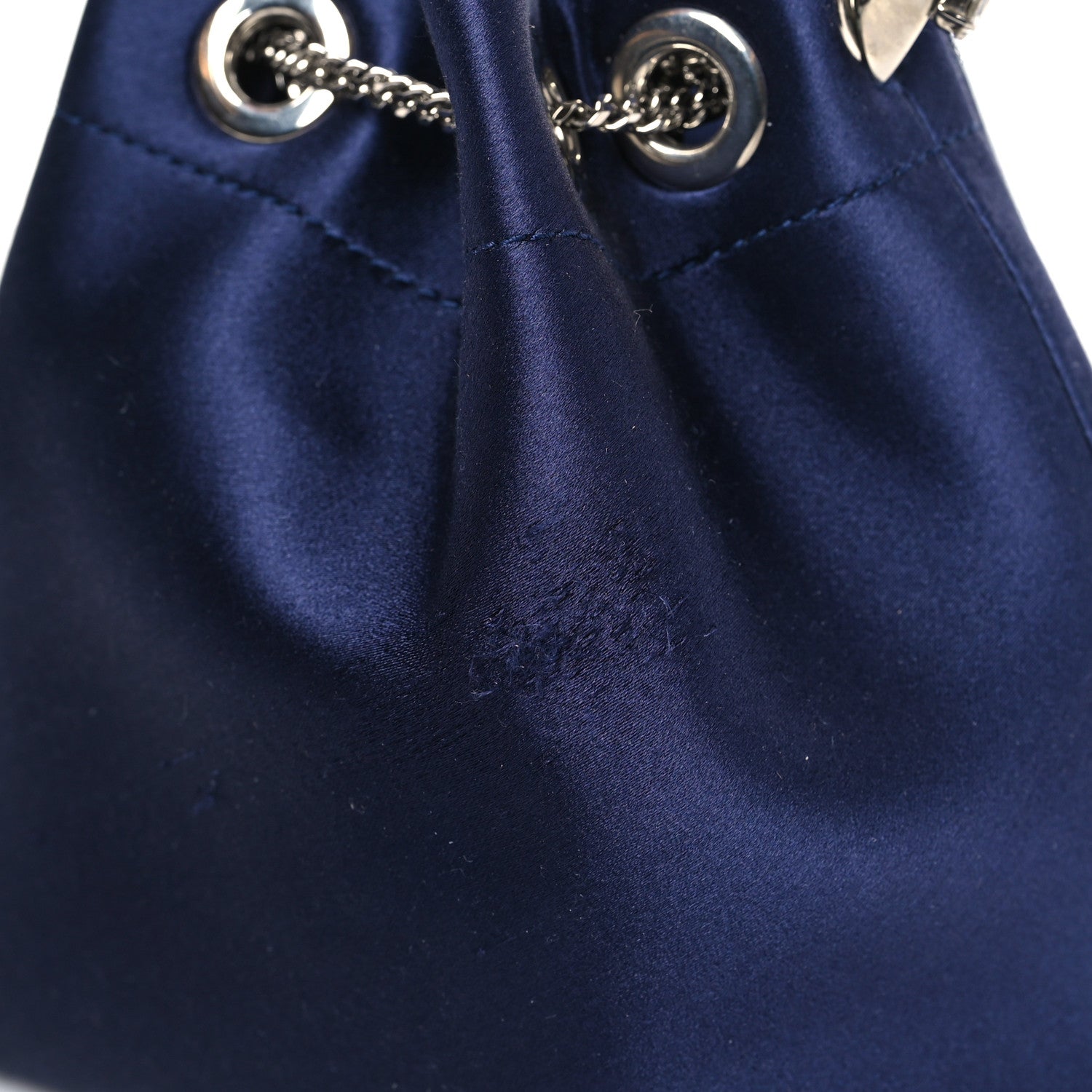 Jimmy Choo Satin Crystal Embellished Bon Bon Bag Navy Blue 4 of 9