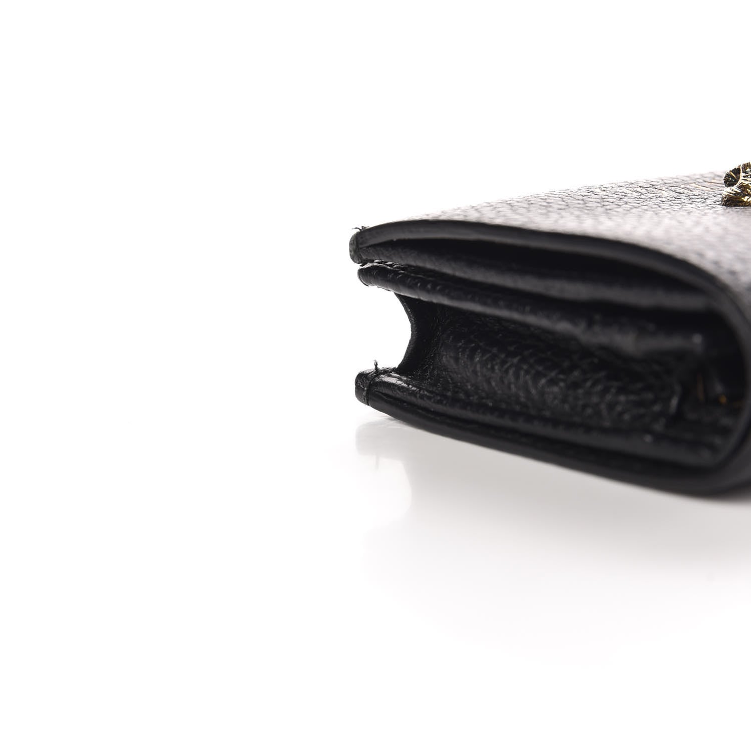 Gucci Pebbled Calfskin Animalier Tiger Card Case Black 8 of 8