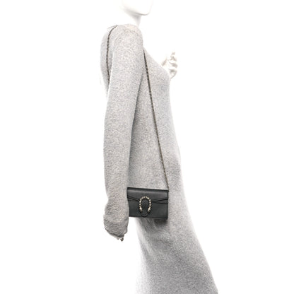 Gucci Calfskin Super Mini Dionysus Shoulder Bag Black 2 of 10