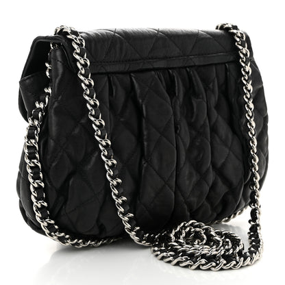 Chanel Washed Lambskin Quilted Medium Chain Around Messenger Black 3 of 11