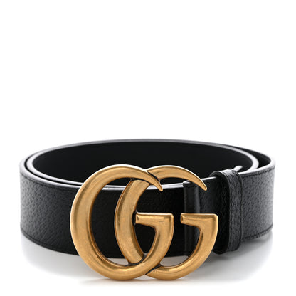 Gucci Textured Calfskin Double G 40mm Belt 85 34 Black 1 of 5