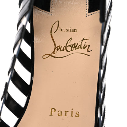 Christian Louboutin Patent PVC Striped A6 Flats 36.5 Black 9 of 9