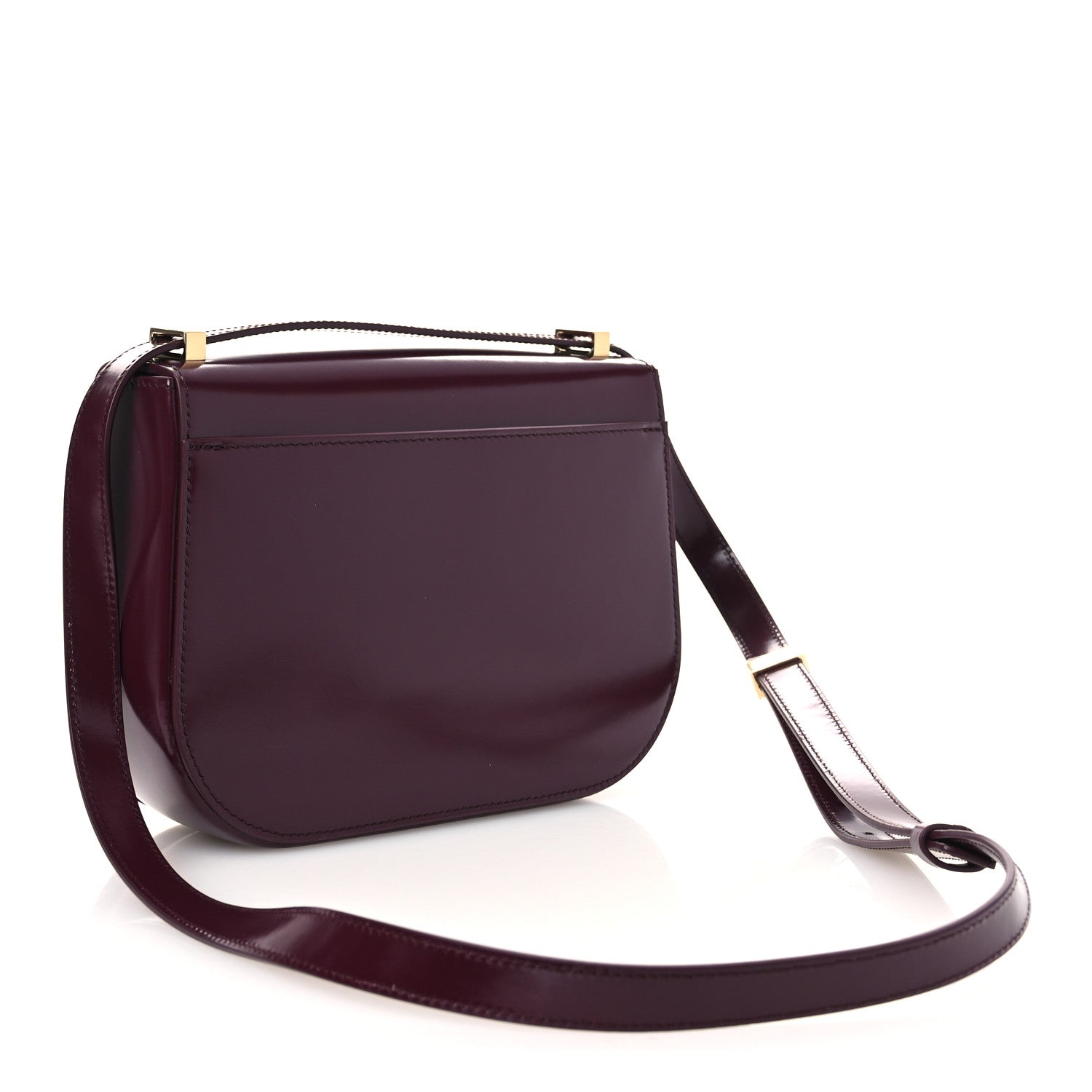 Salvatore Ferragamo Calfskin Double Gancini Crossbody Plum 3 of 12