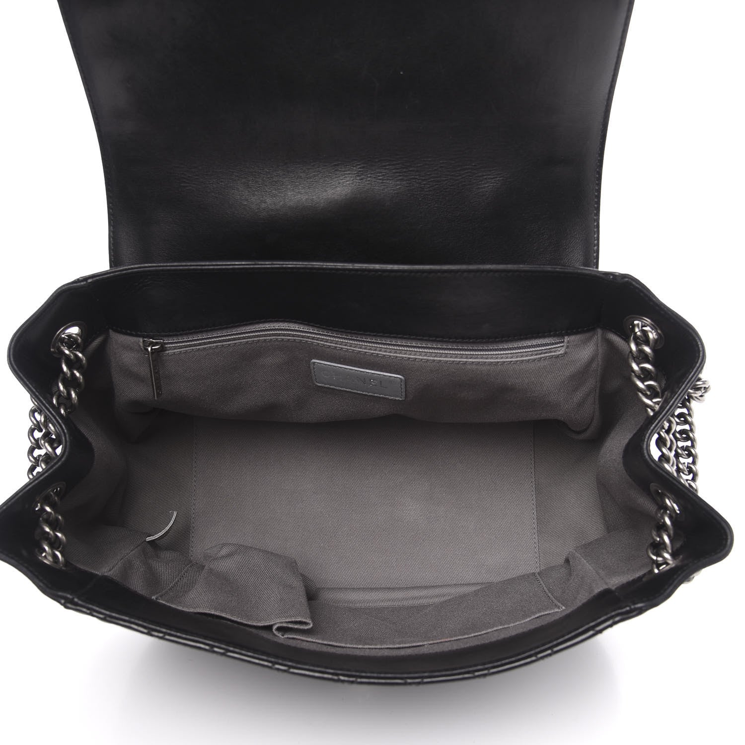 Chanel Lambskin Quilted Accordion Boy Flap Black 4 of 15