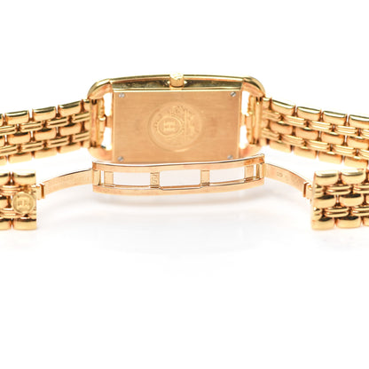 Hermes 18K Yellow Gold Diamond Mother of Pearl 20mm Nantucket Quartz Watch 6 of 6