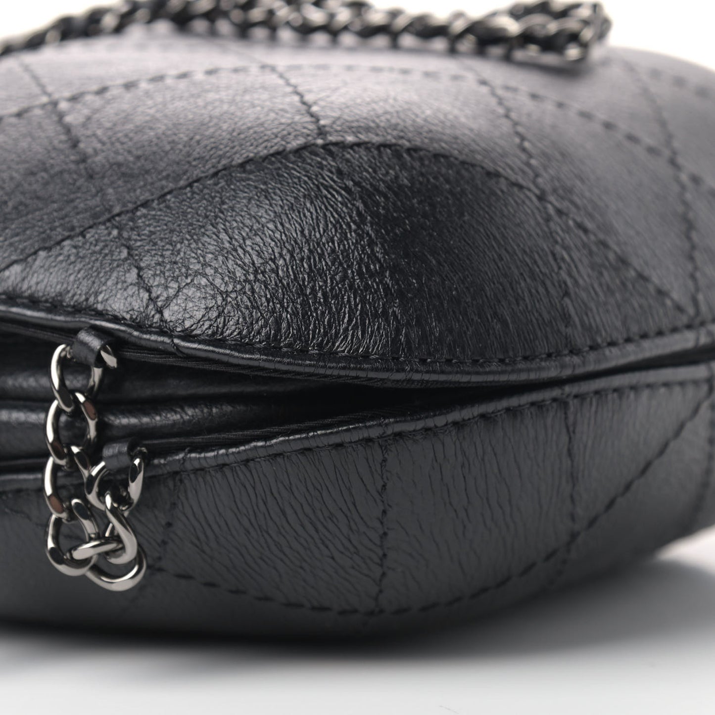 Calfskin Quilted Small Gabrielle Bucket Black