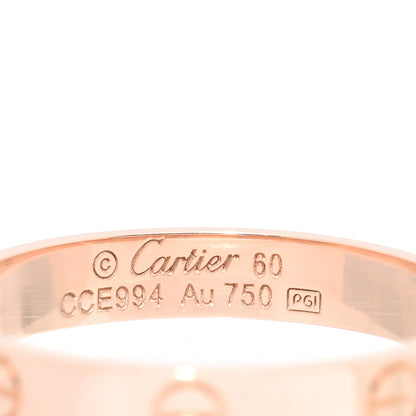 Cartier 18K Pink Gold 3.5mm LOVE Wedding Band Ring 60 9.25 4 of 5