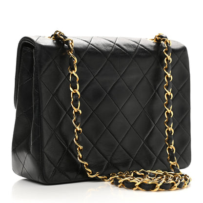 Chanel Lambskin Quilted Mini Square Flap Bag Black 2 of 11