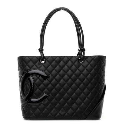 Chanel Calfskin Quilted Large Cambon Tote Black 1 of 10