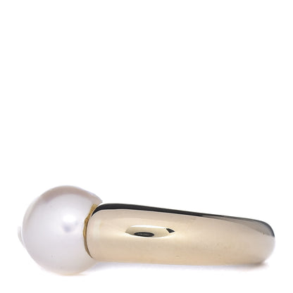 Cartier 18K Yellow Gold Pearl 8mm Cocktail Ring 47 4 3 of 8