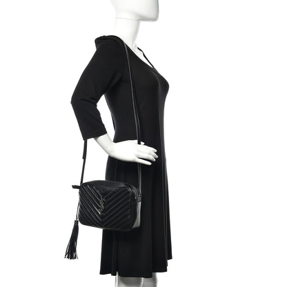 Saint Laurent Calfskin Matelasse Monogram Lou Camera Bag Black 2 of 10