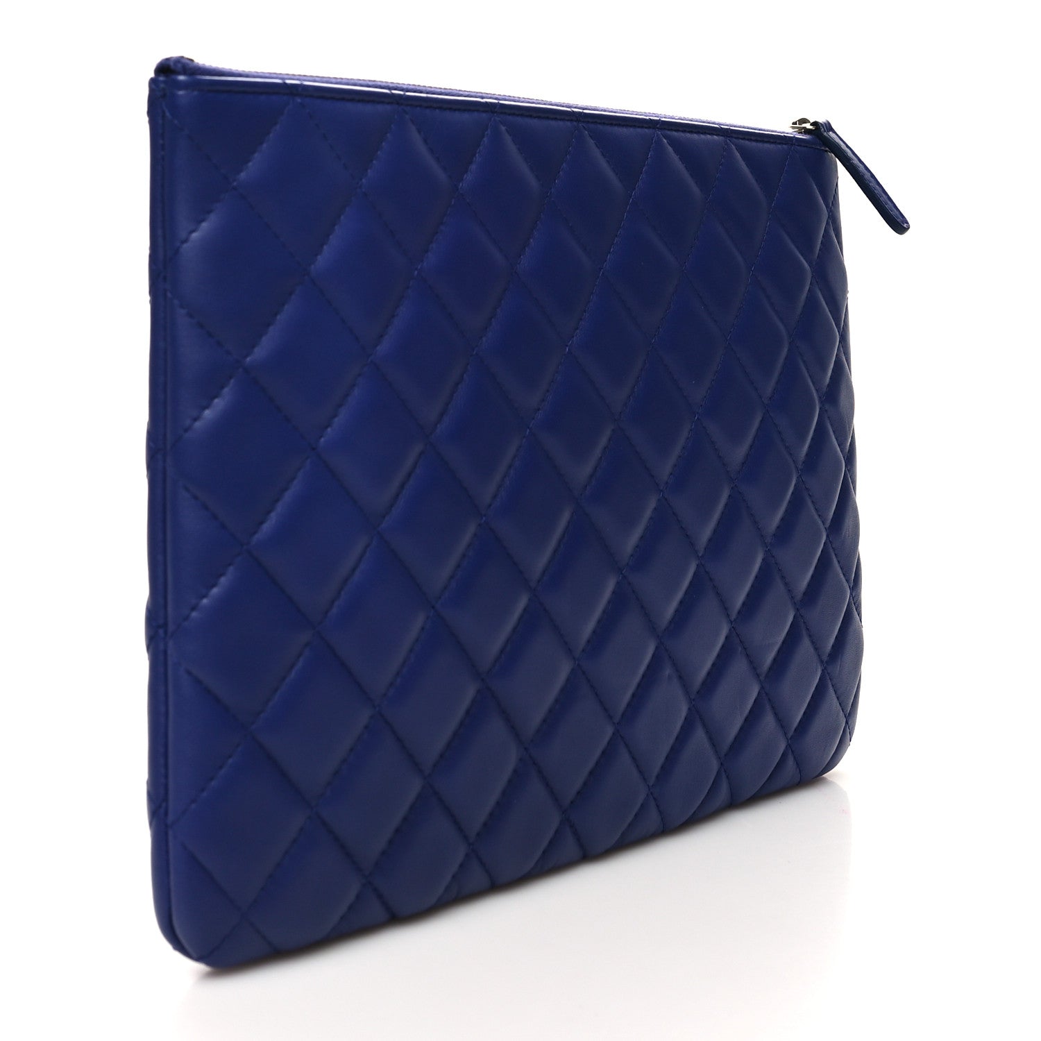 Chanel Lambskin Quilted Medium Cosmetic Case Purple 3 of 8