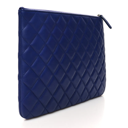 Chanel Lambskin Quilted Medium Cosmetic Case Purple 3 of 8