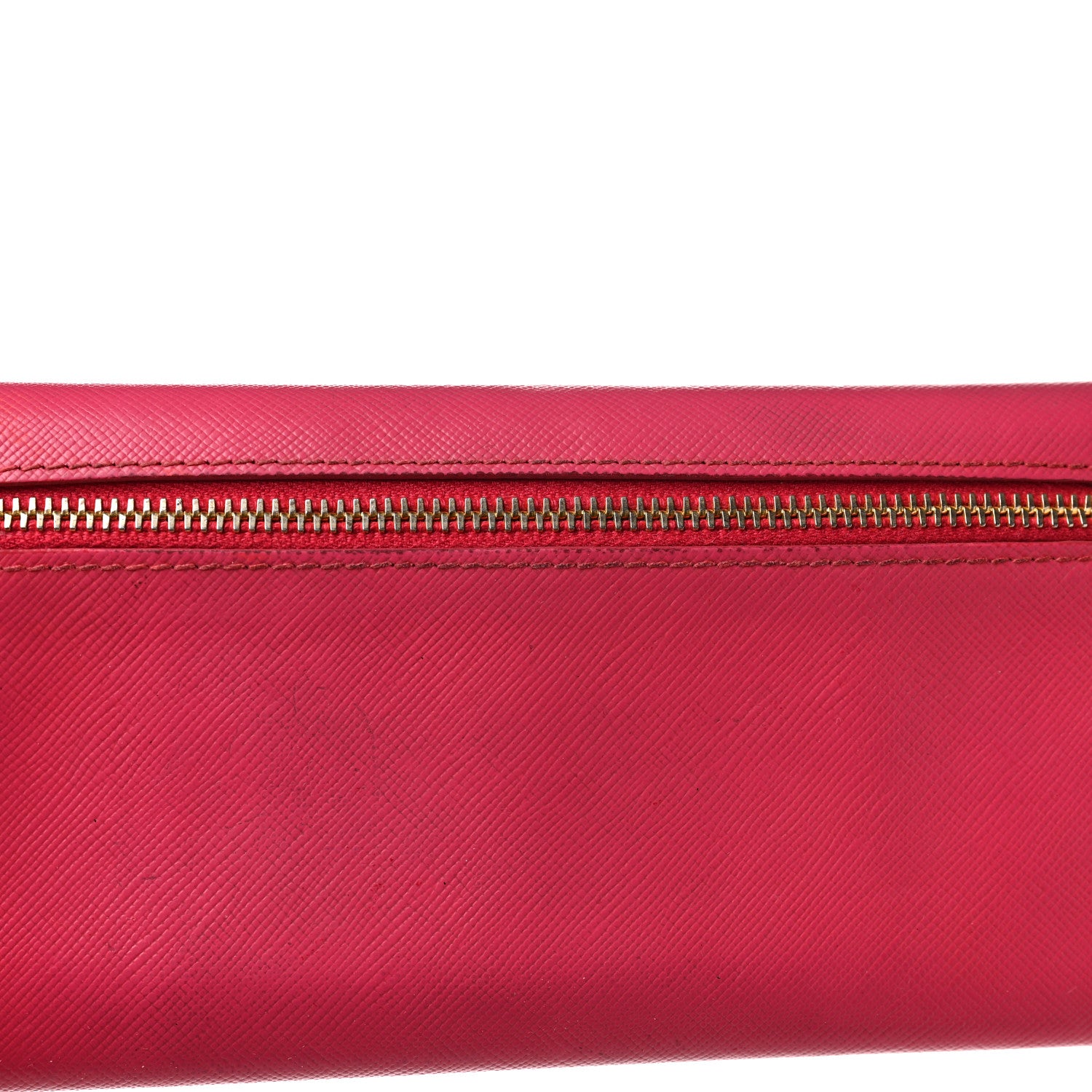 Prada Saffiano Metal Continental Flap Wallet Peonia 15 of 15
