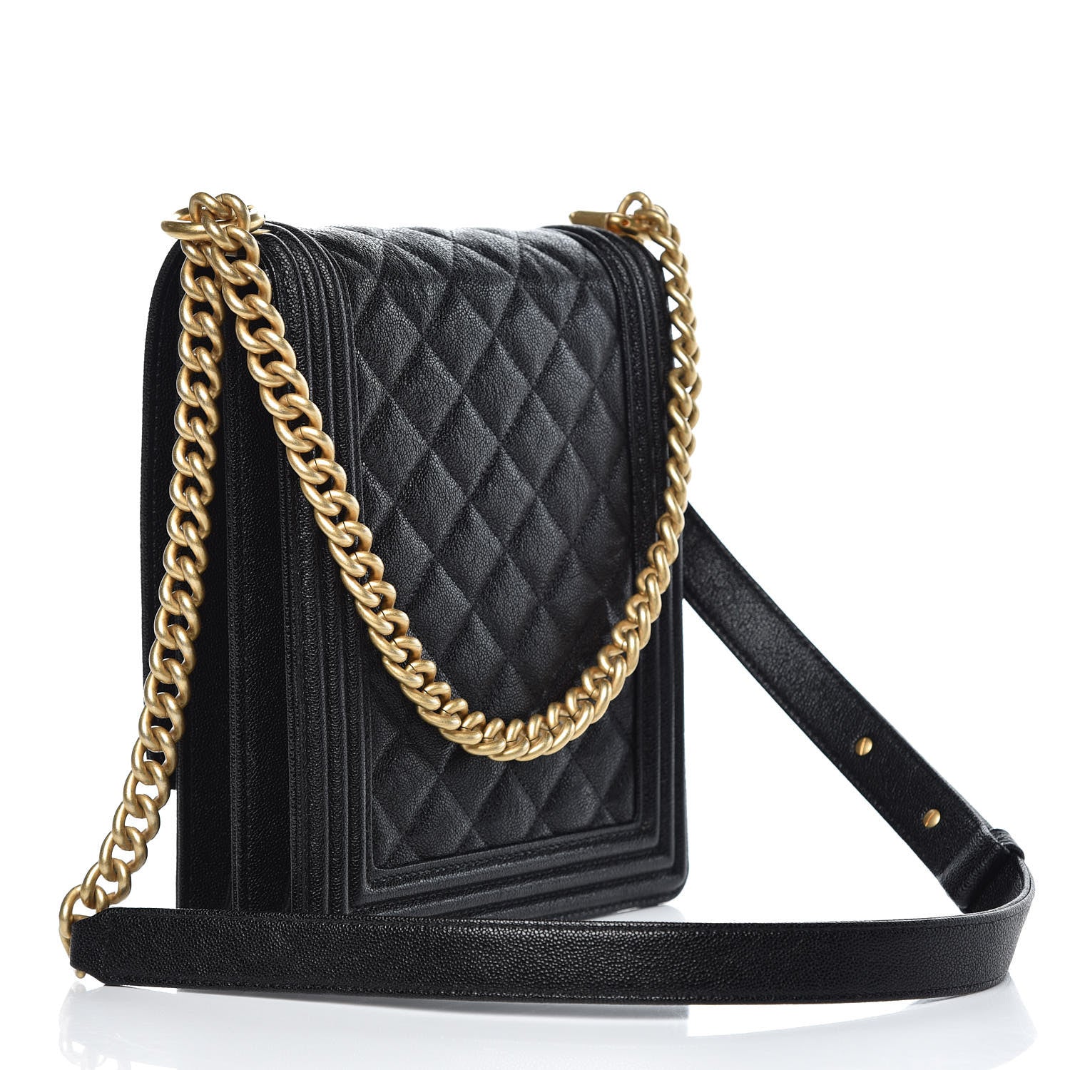 Chanel Caviar Quilted North South Boy Flap Black 3 of 10