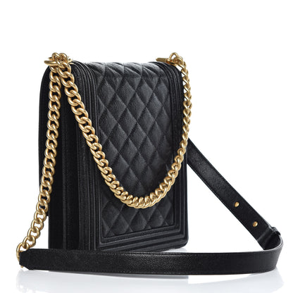 Chanel Caviar Quilted North South Boy Flap Black 3 of 10
