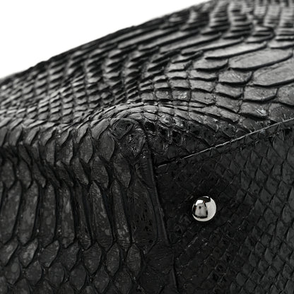 Chanel Snakeskin Accordion Tote Black 12 of 15
