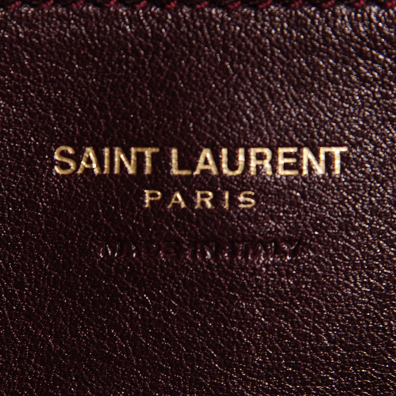 Saint Laurent Smooth Calfskin Medium Cabas Monogram Bordeaux 7 of 9