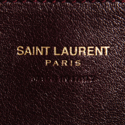 Saint Laurent Smooth Calfskin Medium Cabas Monogram Bordeaux 7 of 9