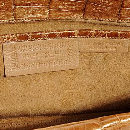 Nancy Gonzalez Crocodile Envelope Clutch Bronze 6 of 7