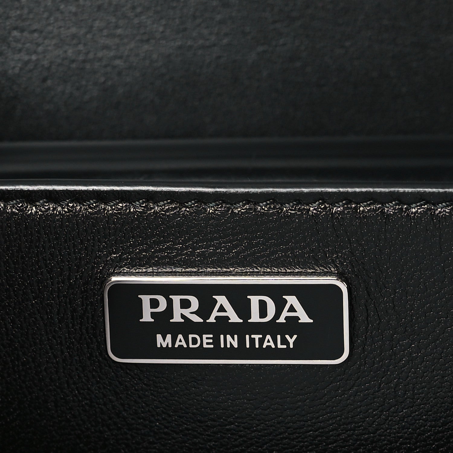 Prada Spazzolato Logo Envelope Top Handle Shoulder Bag Black 6 of 10