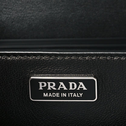 Prada Spazzolato Logo Envelope Top Handle Shoulder Bag Black 6 of 10