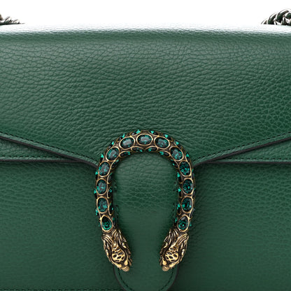 Gucci Pebbled Calfskin Small Dionysus Shoulder Bag Emerald 8 of 13